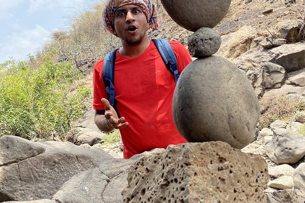 Gautam Vaishnav and his rock art